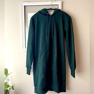 Forest Green Sweatshirt Dress, size S/M